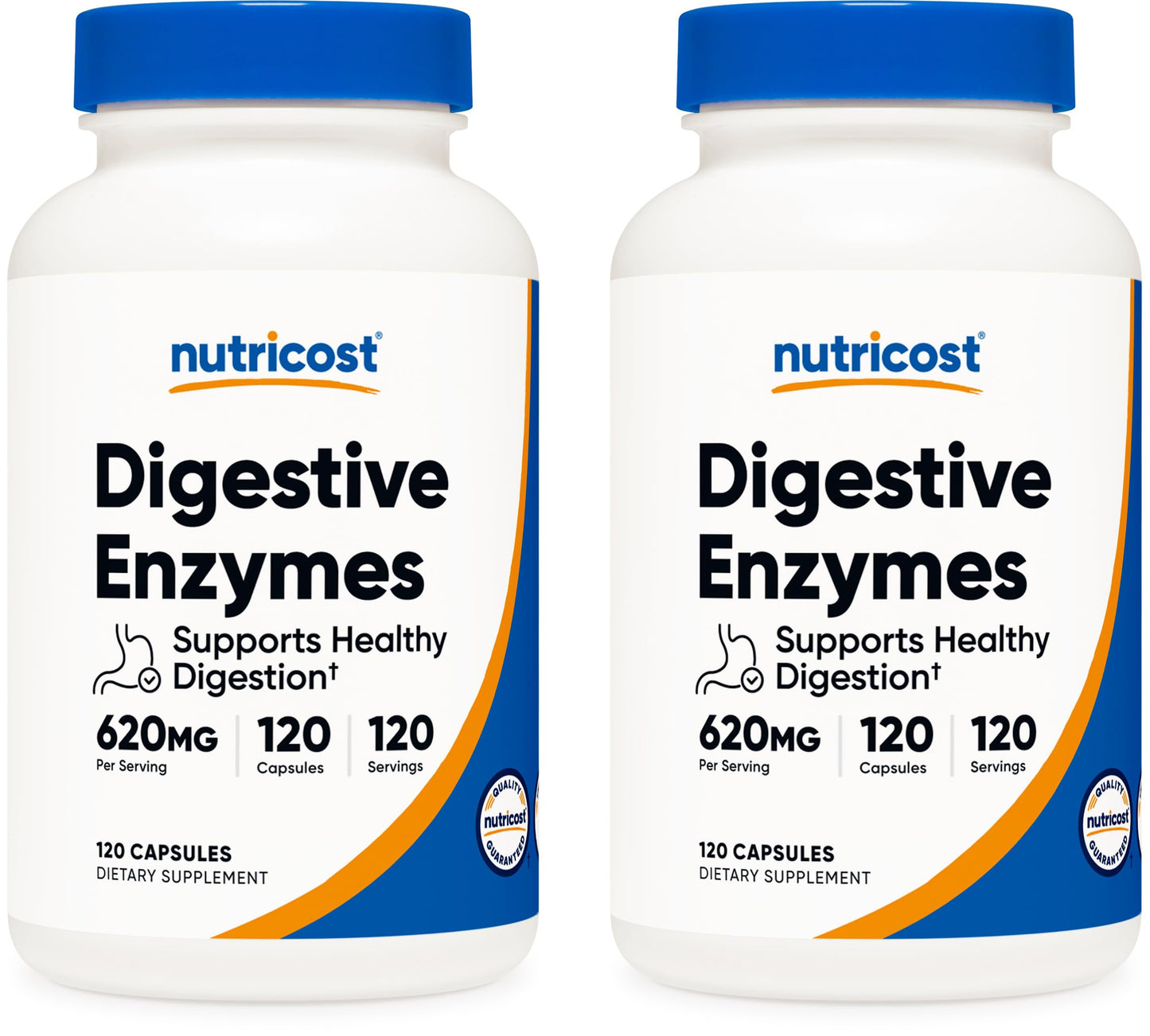 Nutricost Digestive Enzymes 620mg, 120 Capsules (Pack of 2)