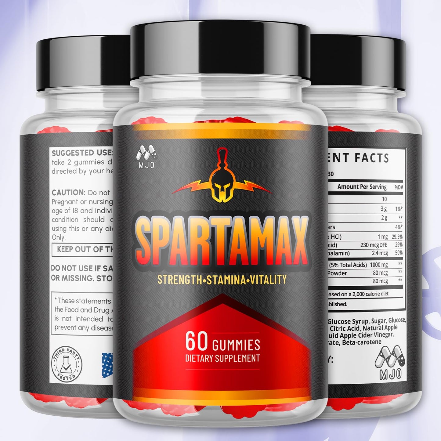 MJO Spartamax Gummies, 60-count