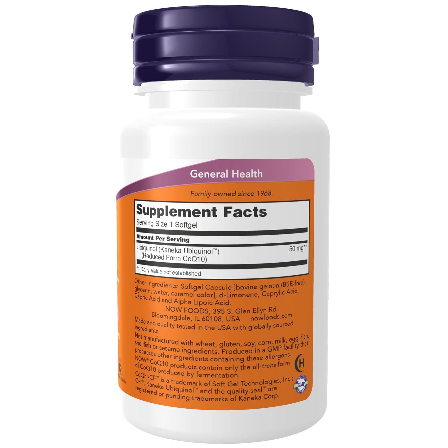 NOW Foods Ubiquinol CoQH-CF 60 Softgels