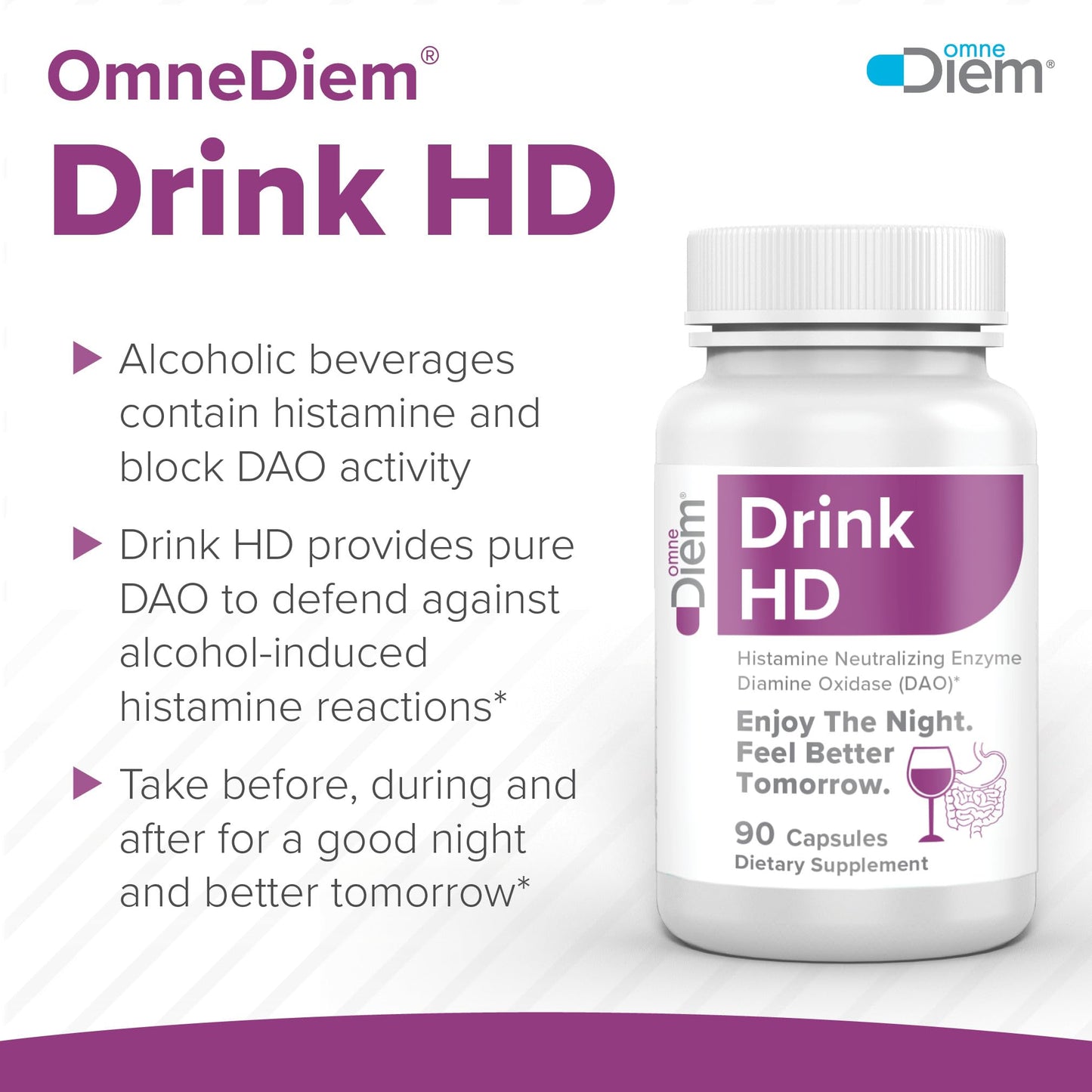 Omne Diem DrinkHD Capsules, 90 Count