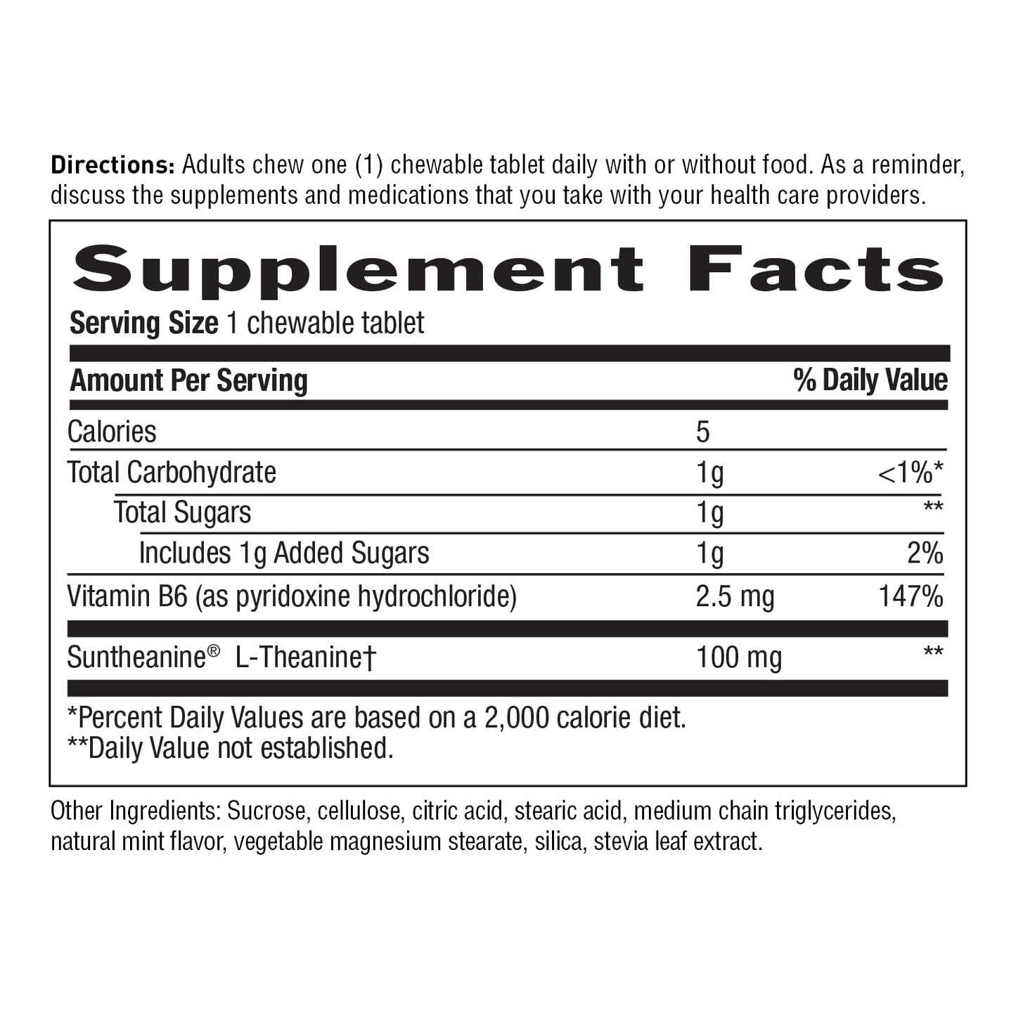 Country Life L-Theanine Fast-Acting 100mg Tablets, 60 Count