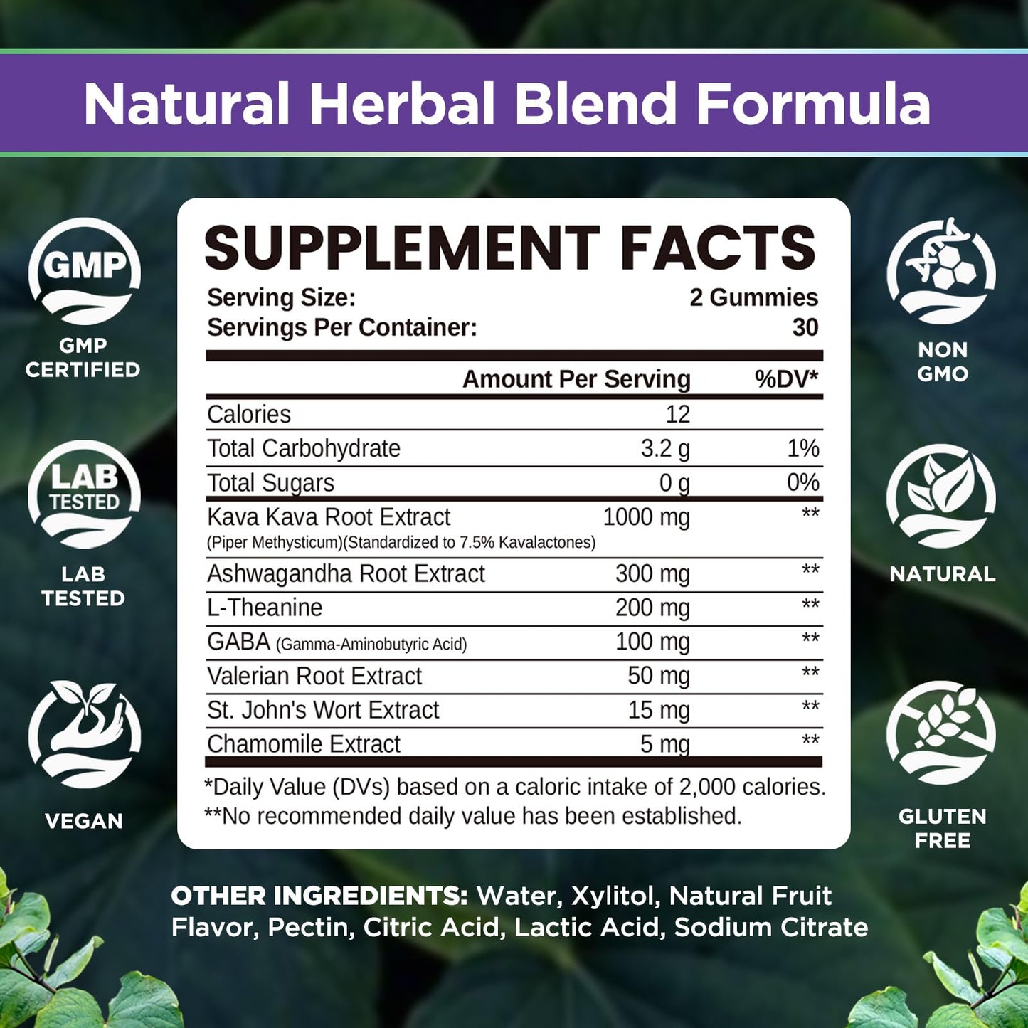 NATISLAND Kava Kava Gummies 60 Count
