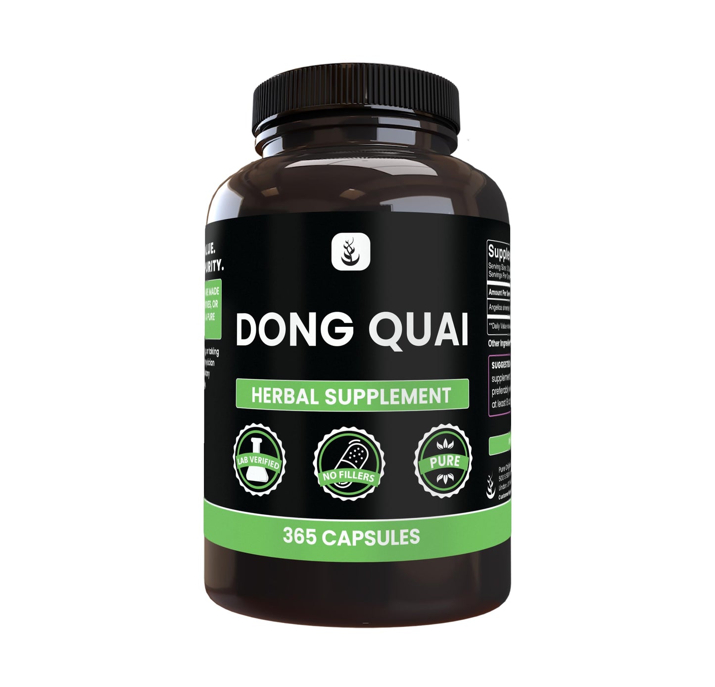 PURE ORIGINAL INGREDIENTS Dong Quai Capsule, 365 Capsules