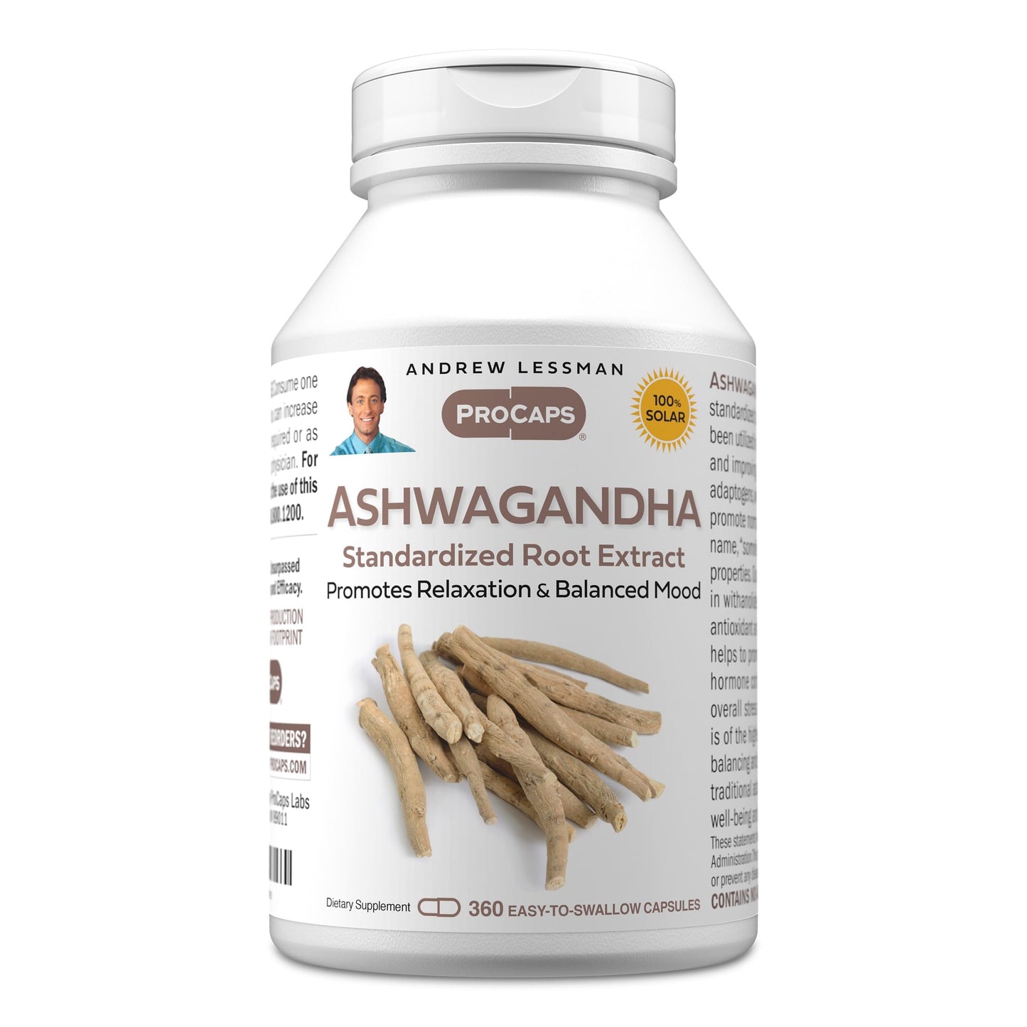 ANDREW LESSMAN ProCaps Ashwagandha Standardized Extract Capsules, 360 Capsules