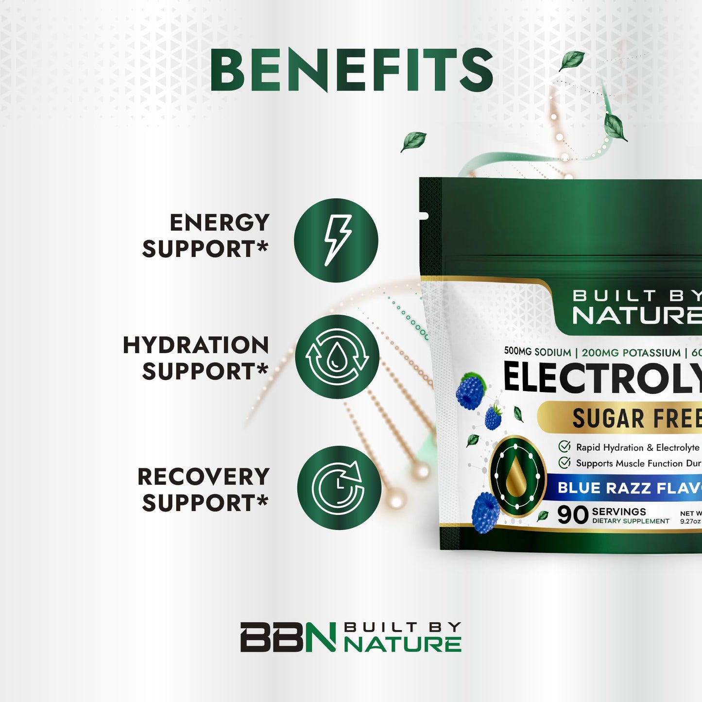 Built by Nature Electrolytes Powder 9.27