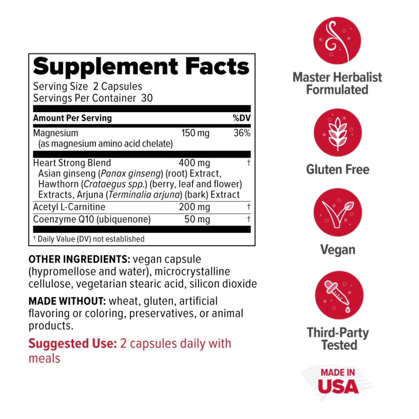 Redd Remedies Heart Strong Tablet 60 Count