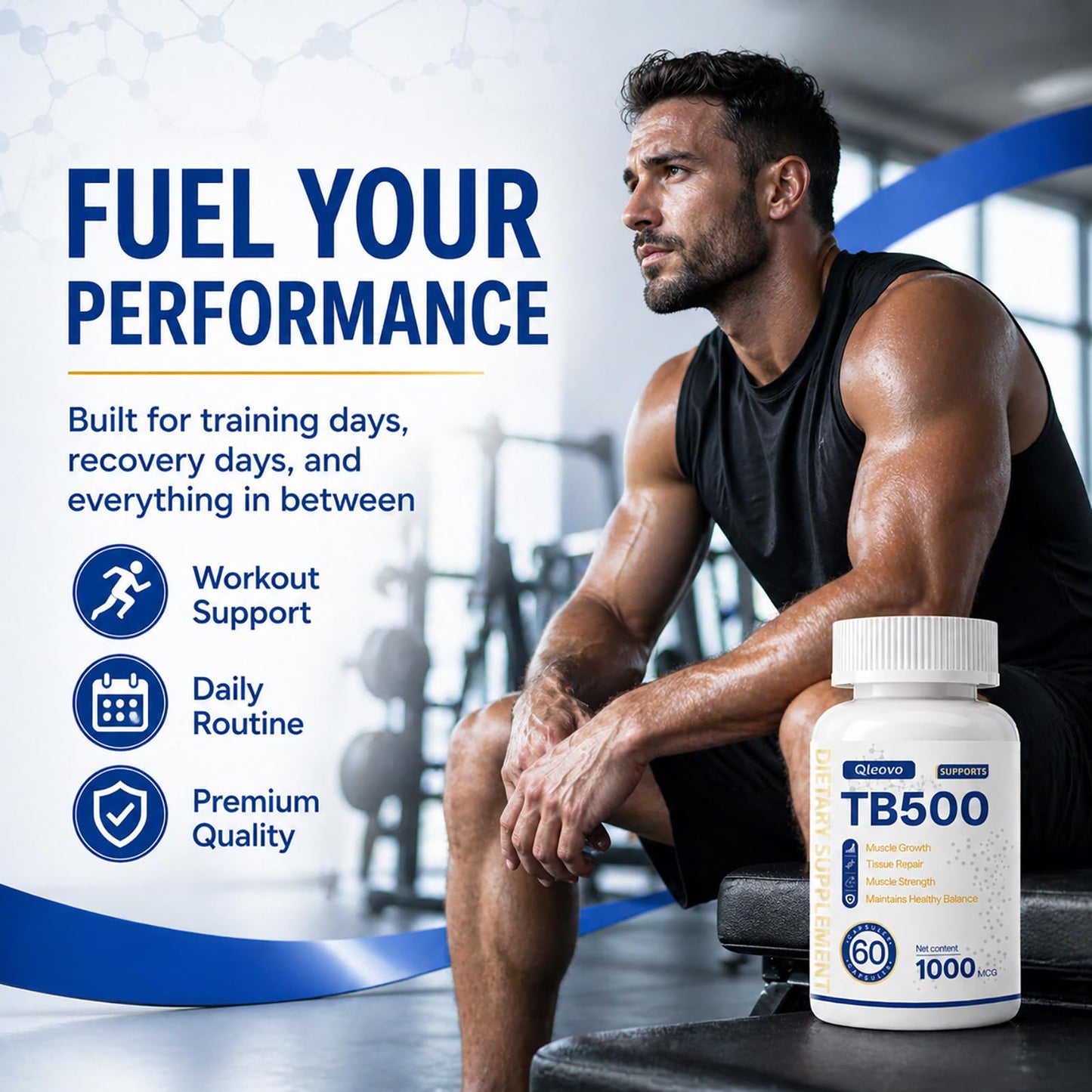 Qleovo TB-500 Peptide Capsules 1000 mcg, 60 Capsules
