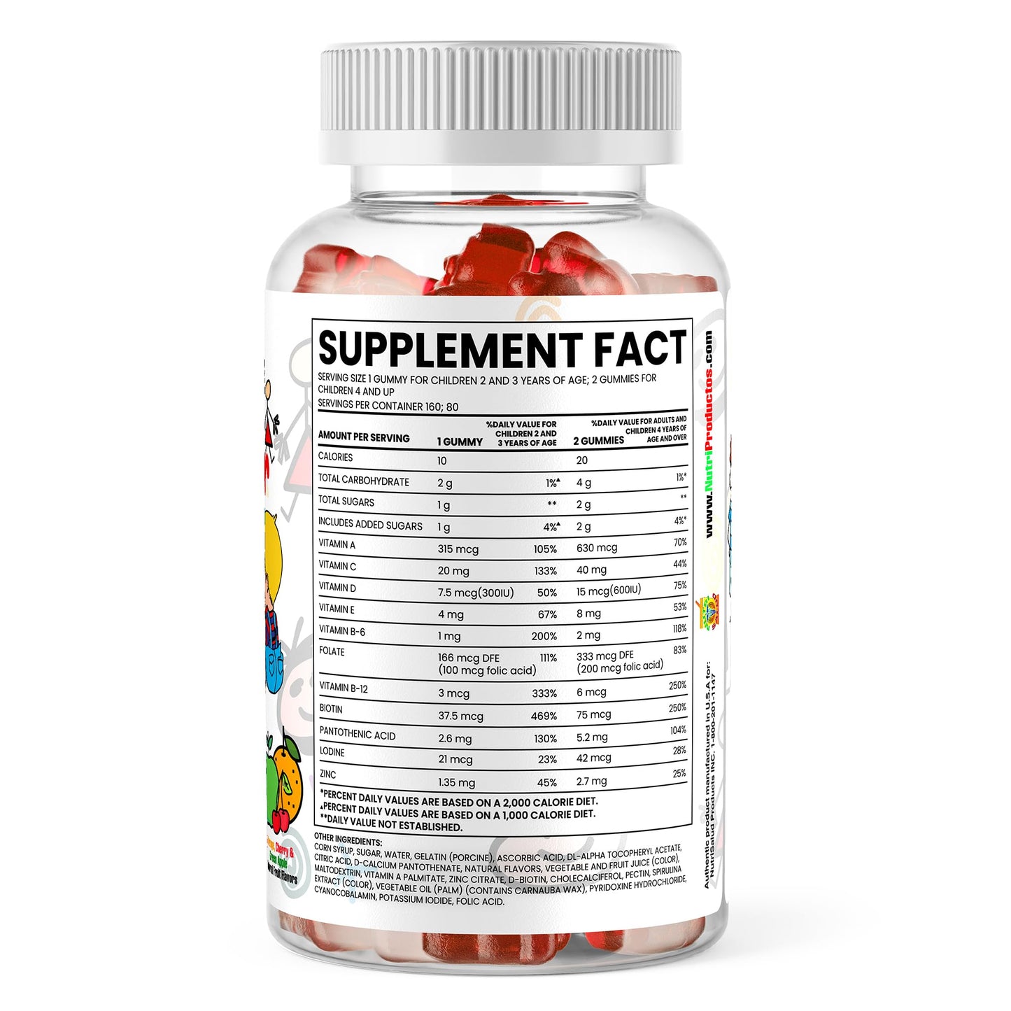 Nutrisalud Products Multivitamin Gummies Just for Kids 365 Gummies