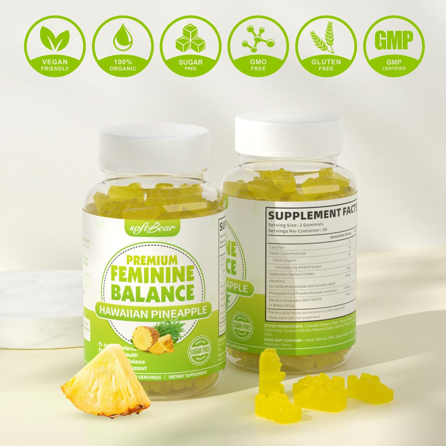 softbear Premium Feminine Balance Gummies 60