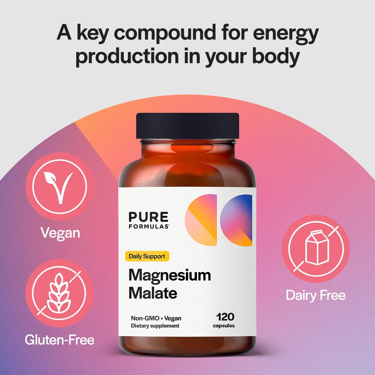 PureFormulas Magnesium Malate Capsules 120 Capsules
