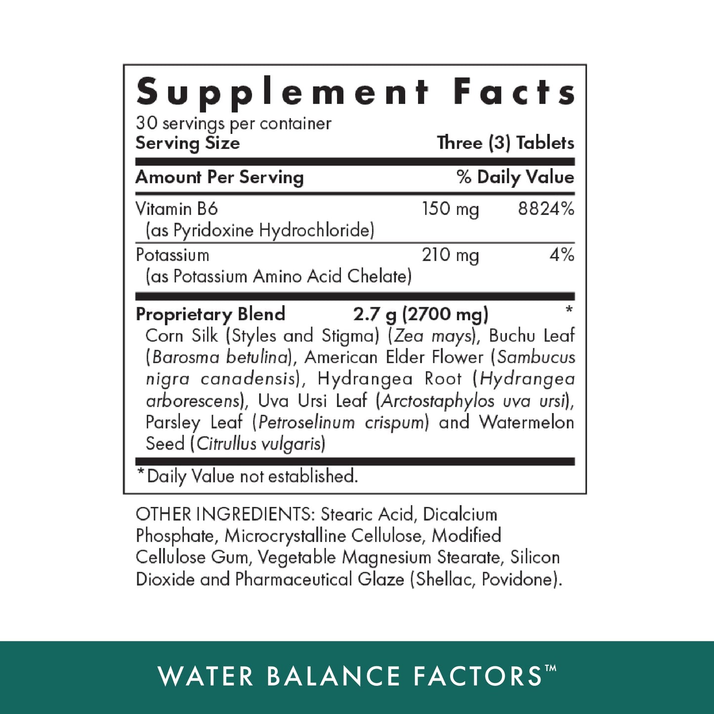 Michael's Health Naturopathic Programs Water Balance Factors Tablets, 90 Count
