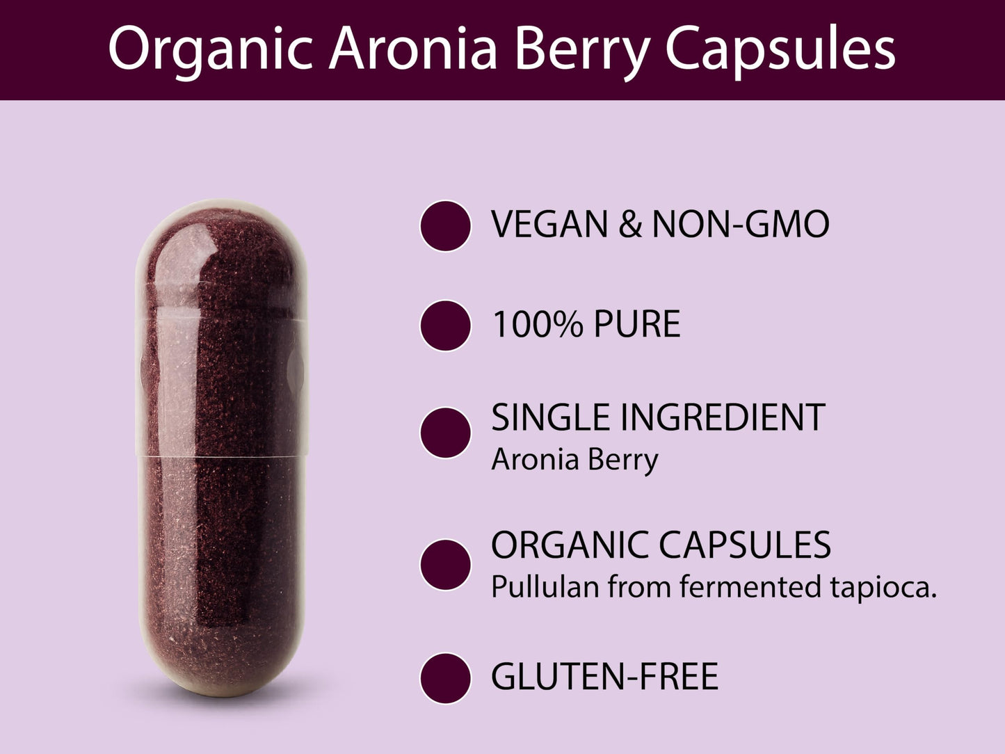 KOYAH Organic Aronia Capsules Capsule, 60 Count
