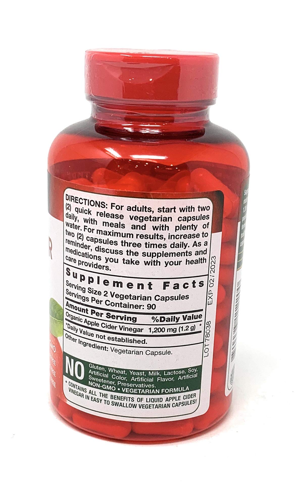 Nature's Truth Apple Cider Vinegar 1200 mg 180 Capsules