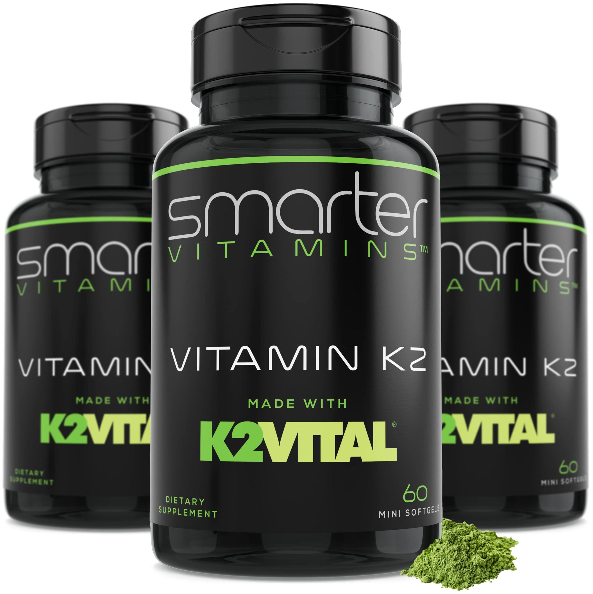 SmarterVitamins Vitamin K2 MK7 100mcg K2VITAL Bone & Heart Support Softgel 180