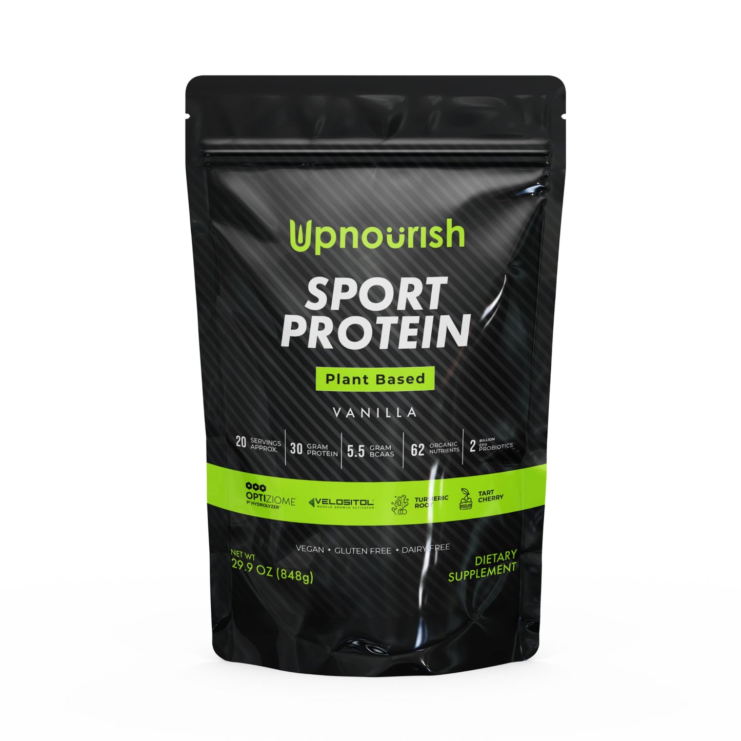 UpNourish Vegan Sport Protein Powder Vanilla - 20 Servings