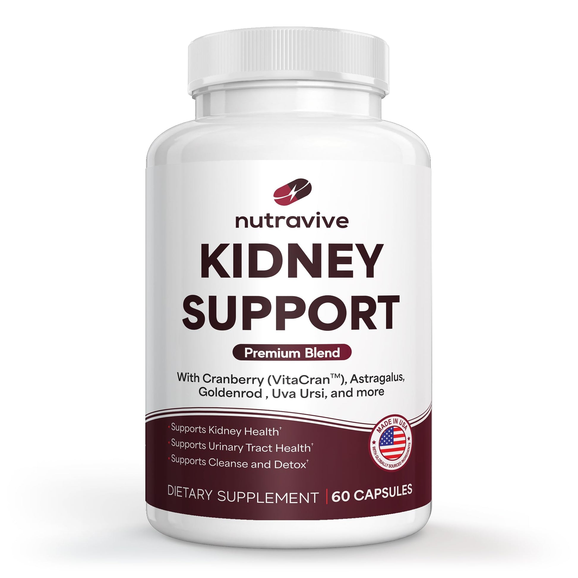 Nutravive 21-in-1 Kidney Support Supplement 60 Capsules