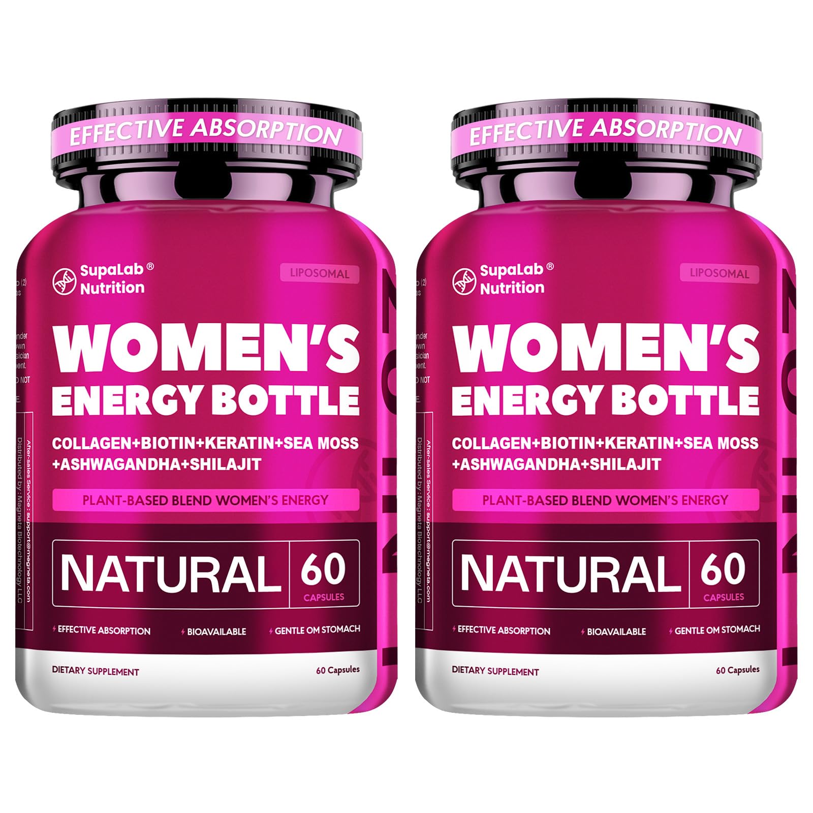 MEGNETA Women's Powerful Energy & Beauty Support Capsule, 120 Capsules