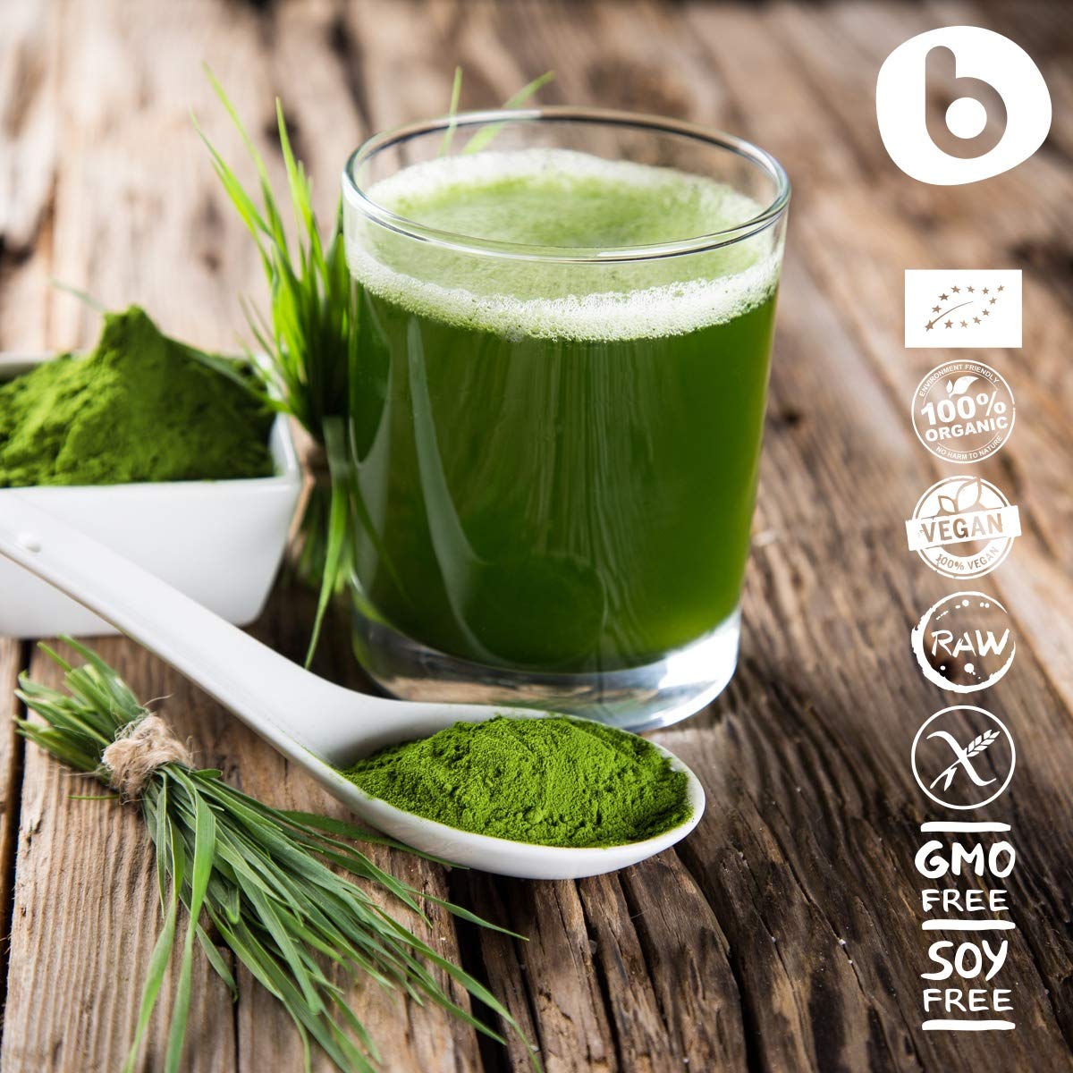 b Organic Wheatgrass Powder 1 Count