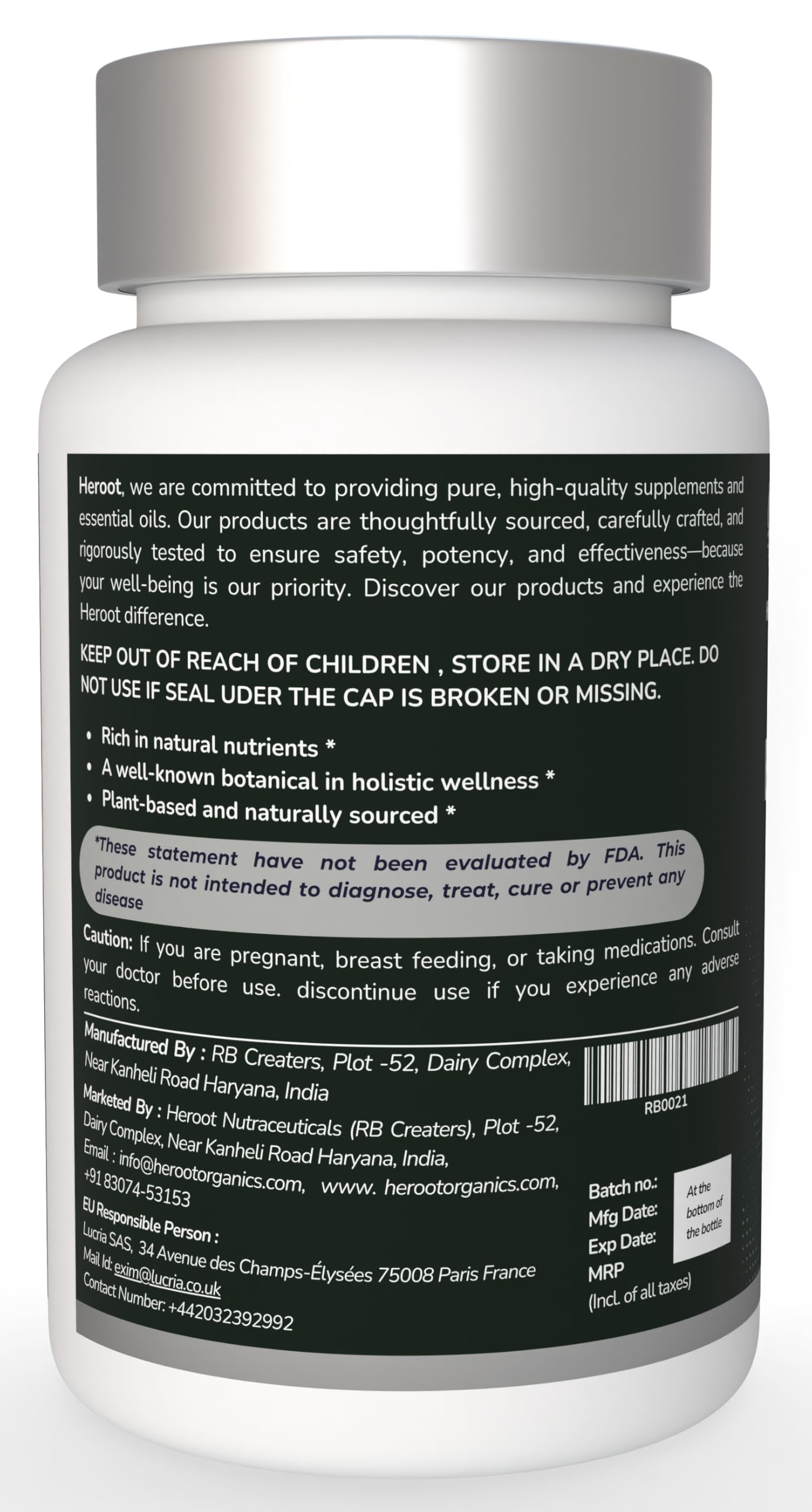 Heroot Bromelain 500mg Capsule, 120 Capsules