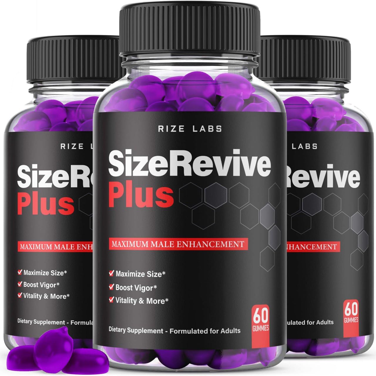 Rize Labs Size Revive Plus Gummies, 180 Gummies