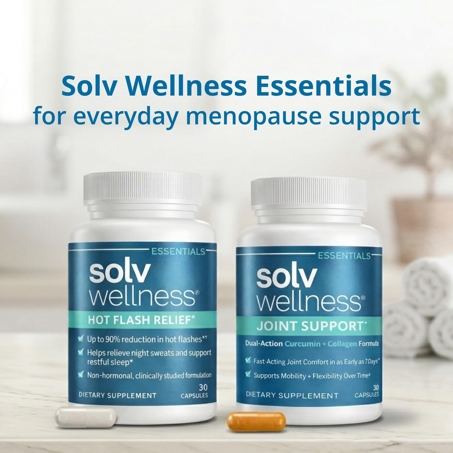 Solv Wellness Hot Flash Relief Supplement 30 Capsules