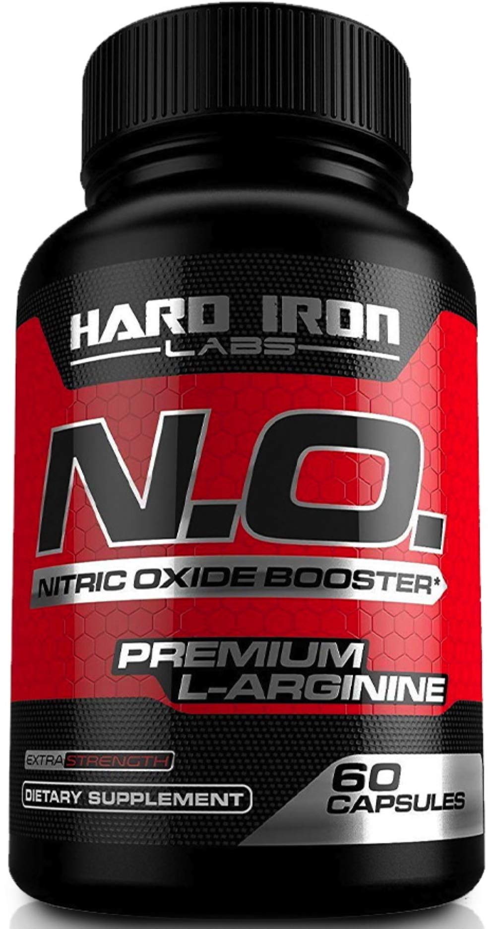 Hard Iron Labs N.O. Nitric Oxide Booster with L-Arginine, L-Citrulline Capsules, 120 Count
