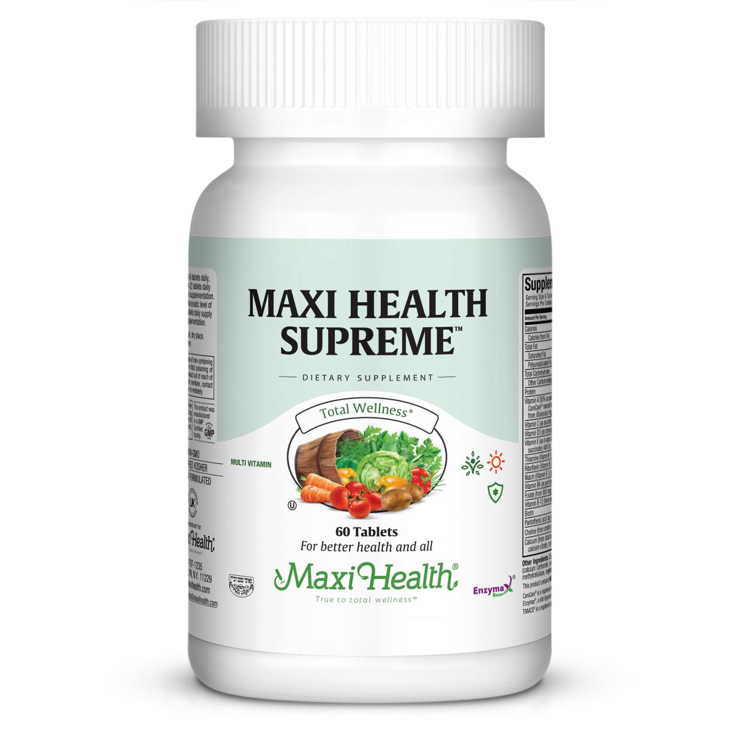 Maxi Health Multivitamin for Men & Women – Supreme High Potency Daily Multi with Minerals, CoQ10 & Antioxidants – Energy, Immune Support, Bone, Heart & Wellness – Vitamin A, C, D, E, B12, B6 & Biotin Capsule 60 Count