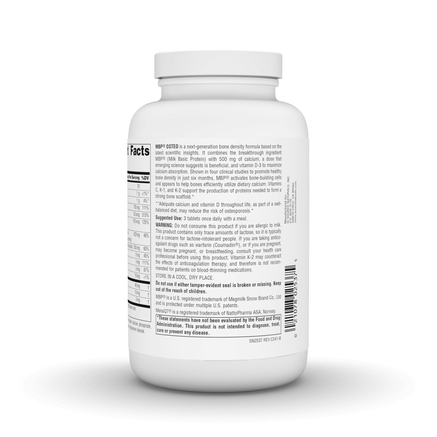 Source Naturals MBP Osteo with Calcium Tablet, 180 Tablets