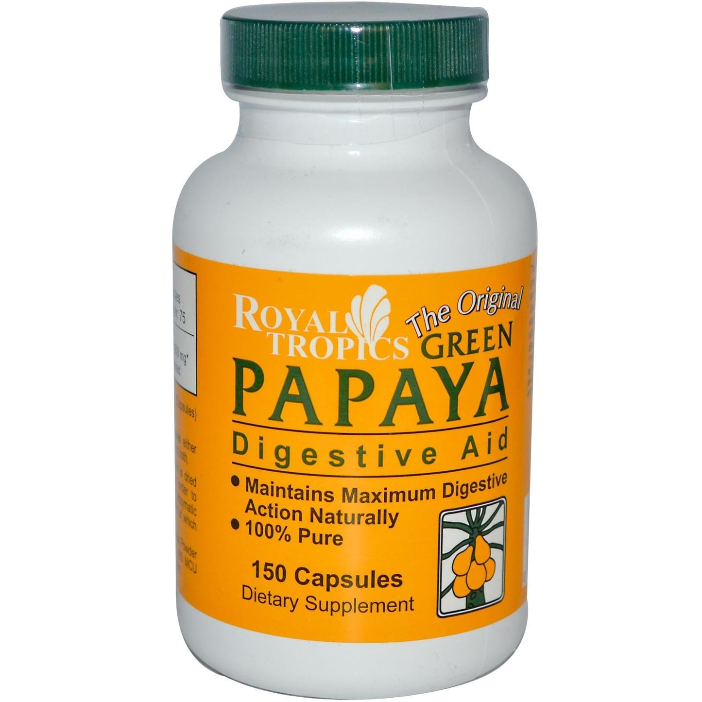 Royal Tropics Green Papaya Digestv Capsules 600