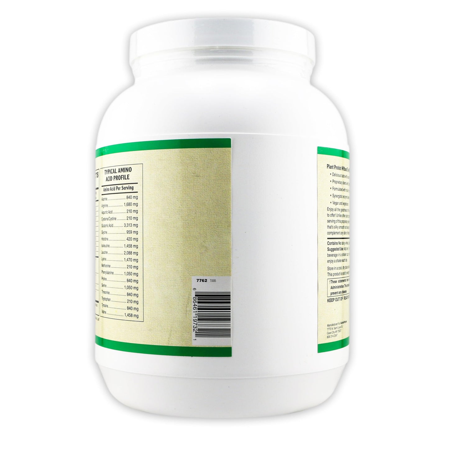 AlchePharma Plant Protein (Premium Blend) - No Soy, Hypoallergenic, No Grit (Featuring Omega 3 Rich Sacha Inchi and Chia) Powder Vanilla 2.2 lb (1020 g)