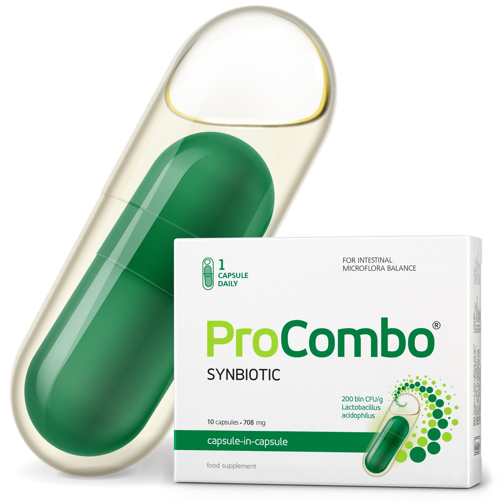 ProCombo The Smart Synbiotic with Targeted Delivery of The Good Bacteria Capsules 10 Count