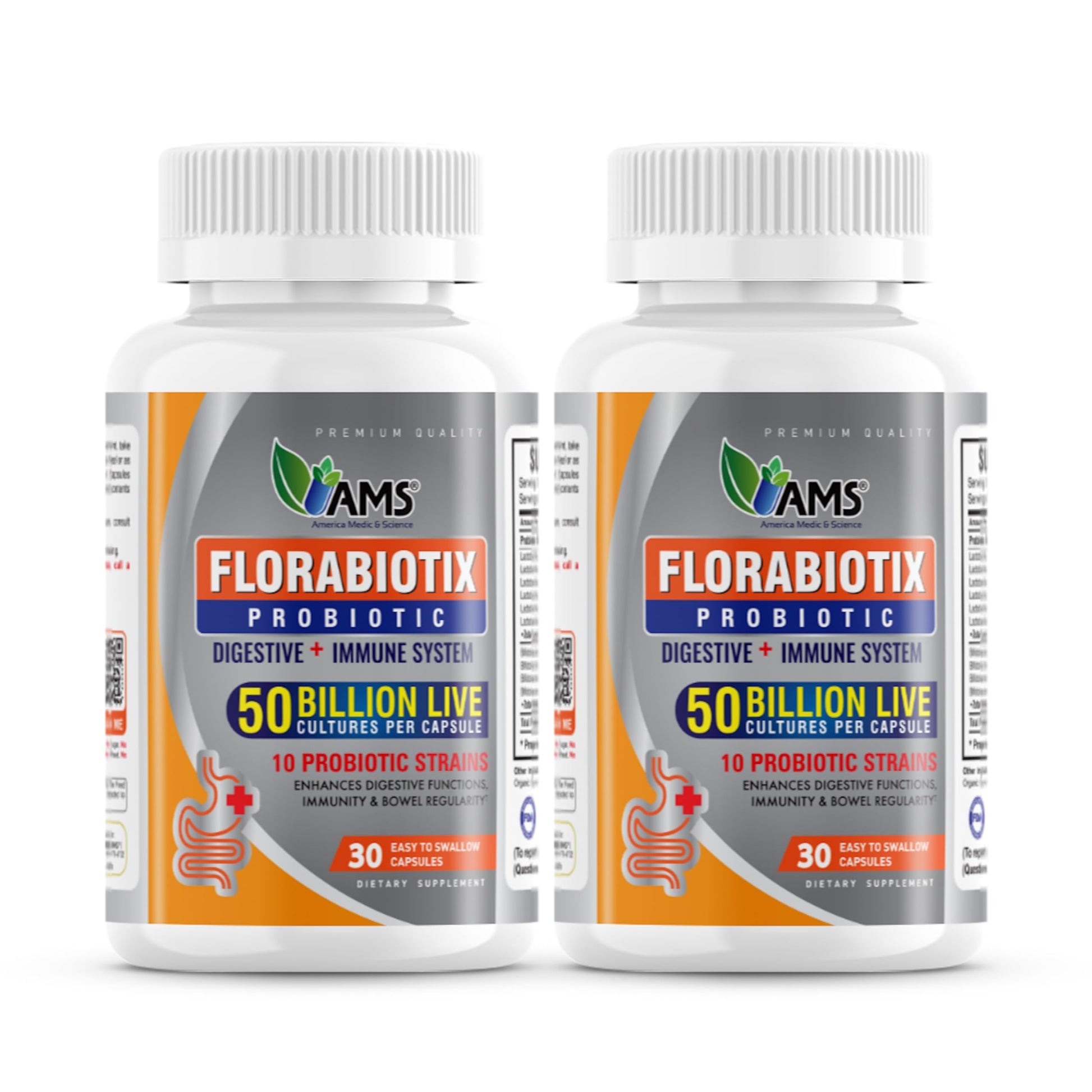 America Medic & Science Florabiotix Probiotic Capsules, 60 Capsules