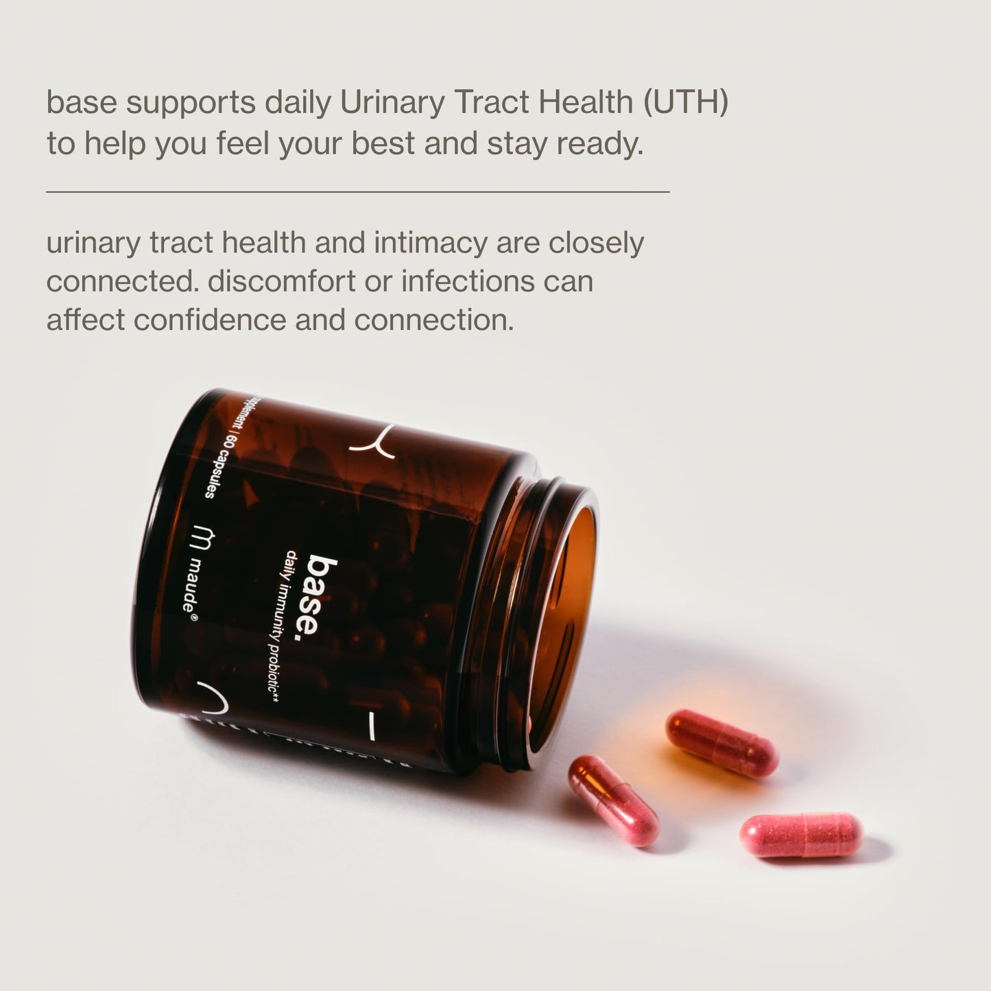 MAUDE Base Daily Probiotics for Digestive Health & Immune Support Capsules, 60 Count