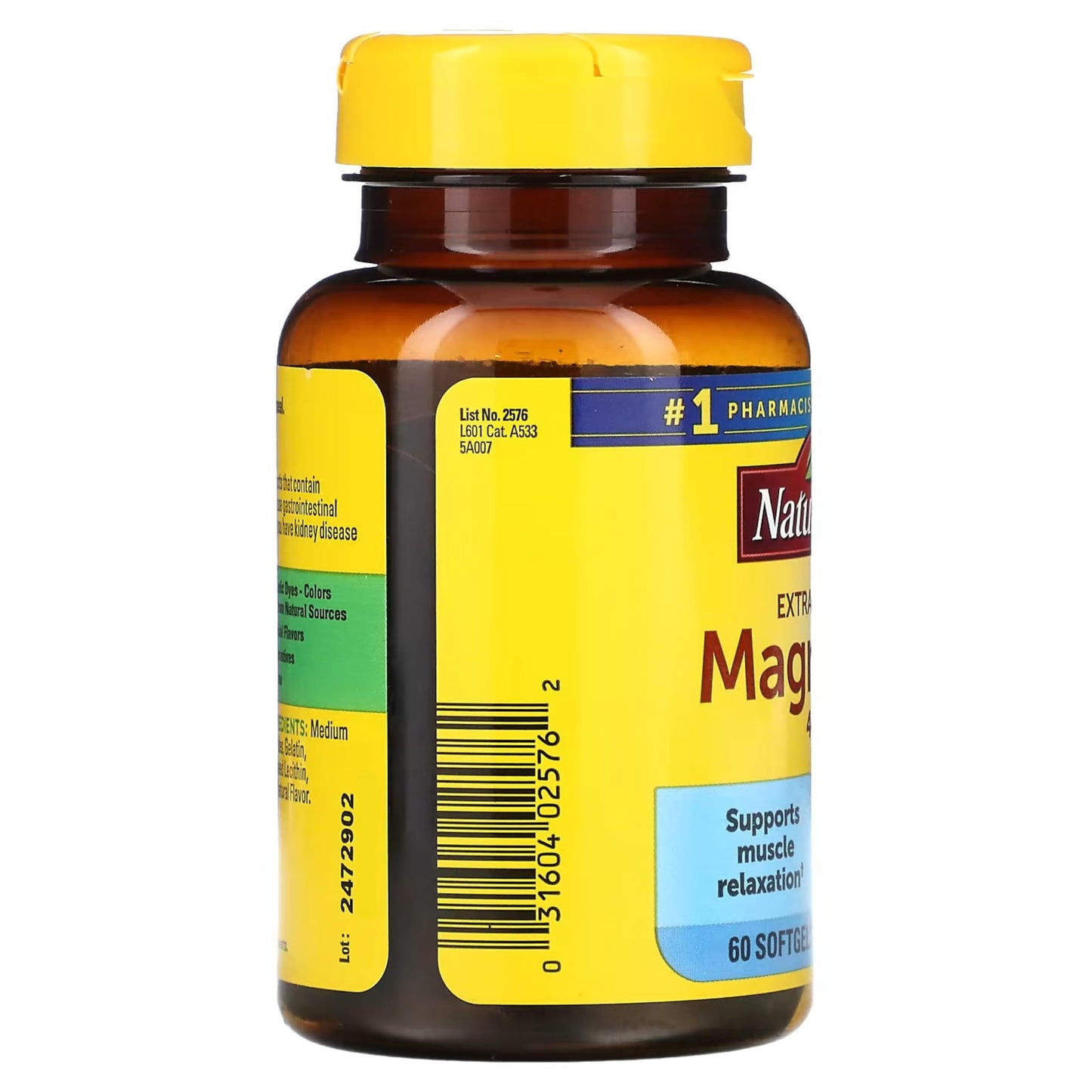 Nature Made Magnesium Oxide 400 mg Softgel, 60 Count