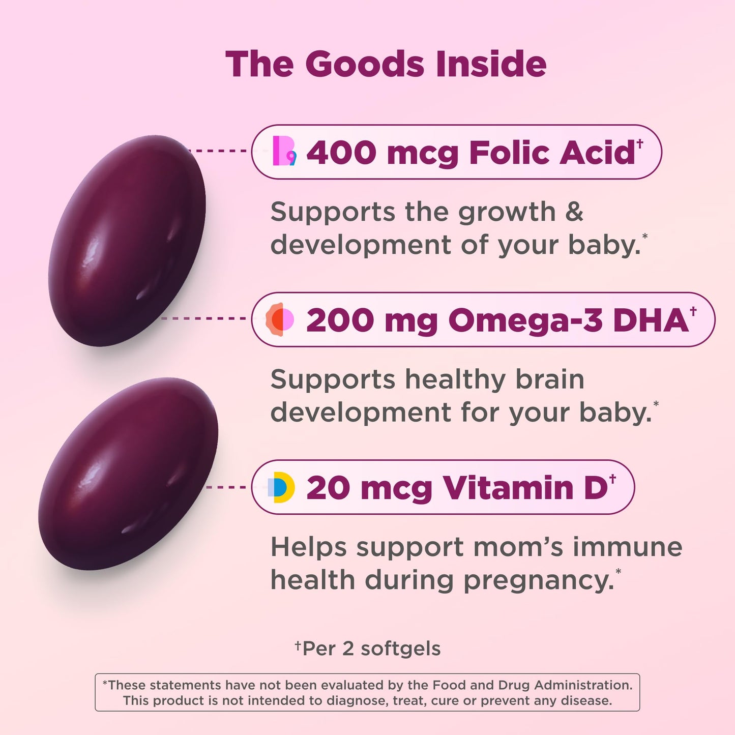 OLLY Ultra Strength Prenatal Multivitamin Capsule 60 Count