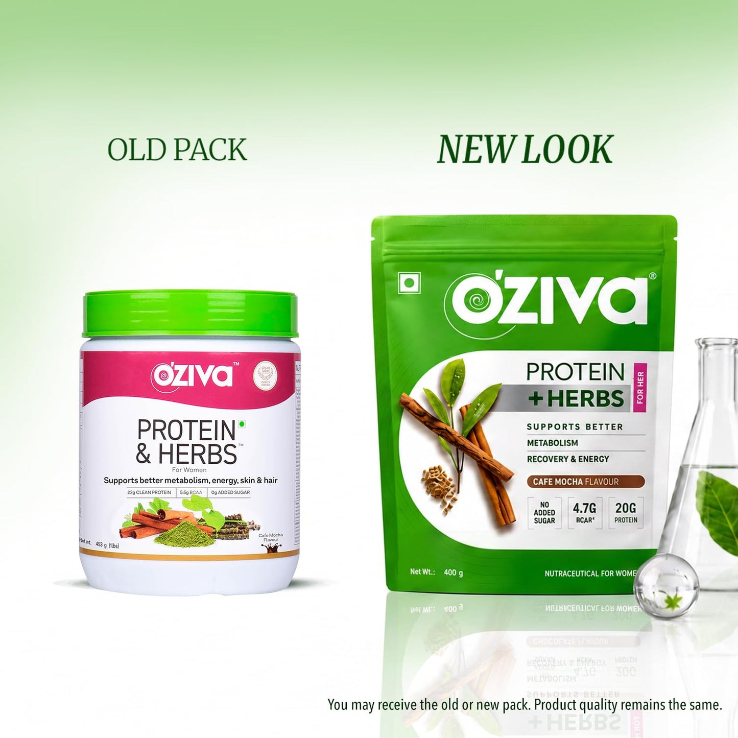 OZIVA Protein & Herbs Powder 17.6 oz