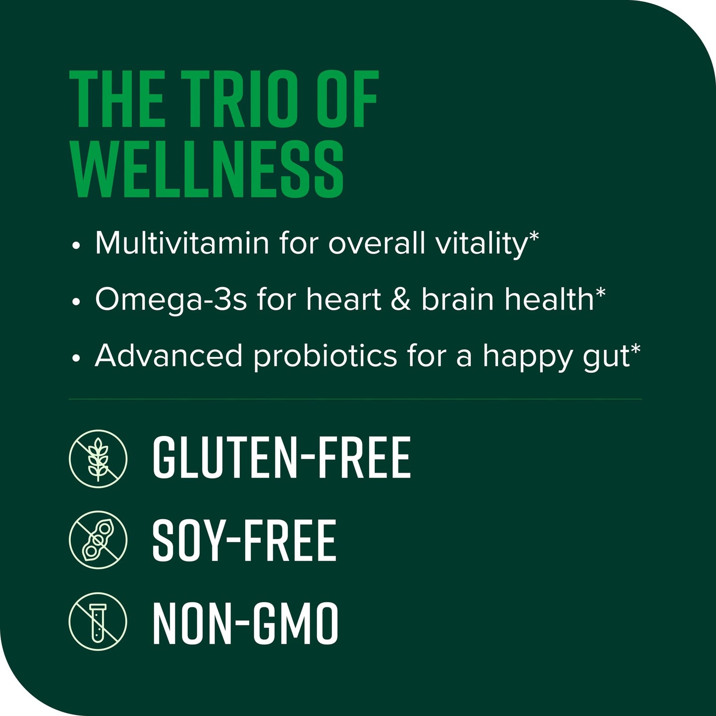 Vibrant Health Trilogy Vegan Probiotic Multivitamin with Omega-3 from Vegan Algal Oil, 60 Capsules