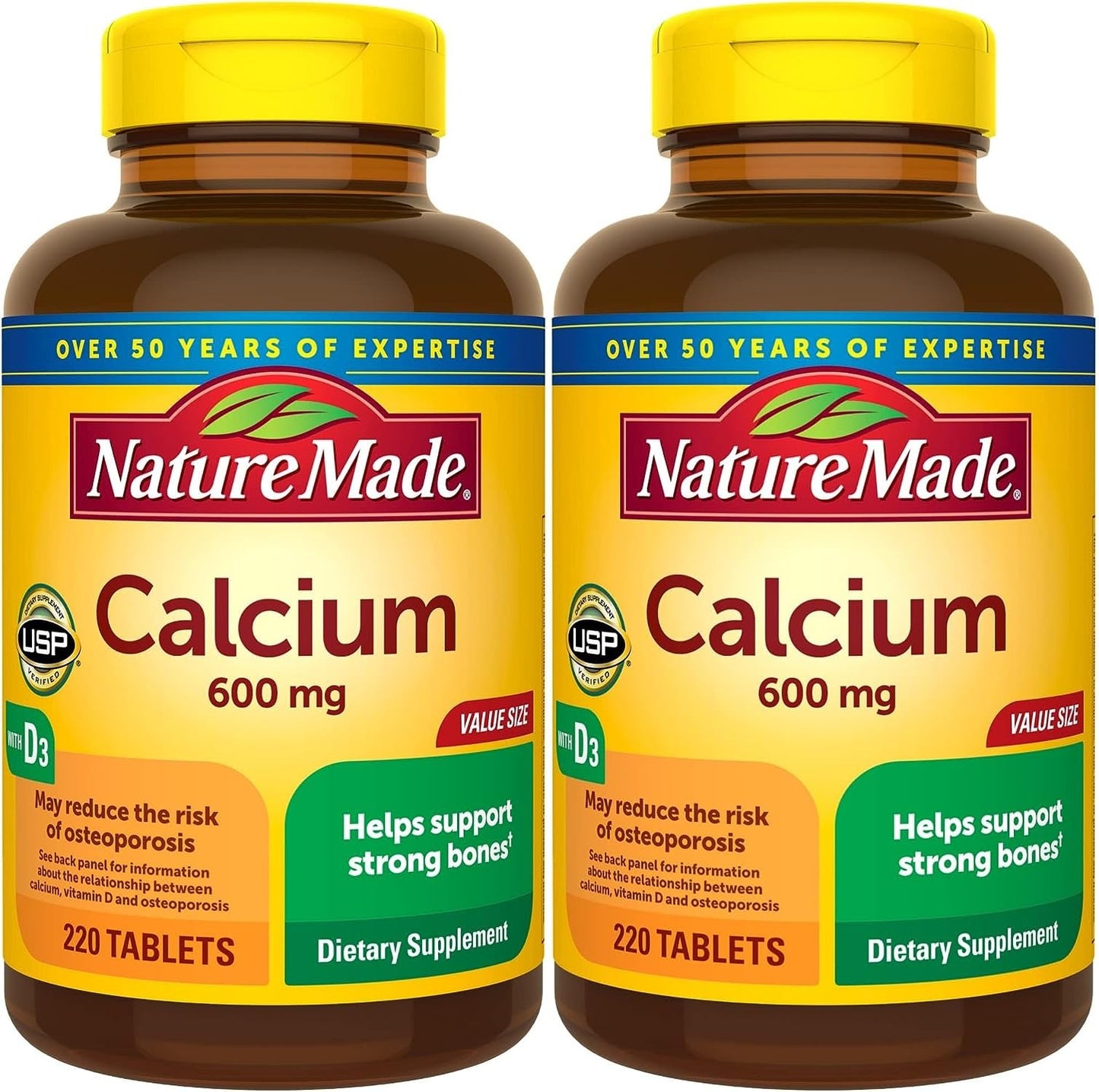 Nature Made Calcium 600 mg with Vitamin D3 Tablets, 440 Tablets
