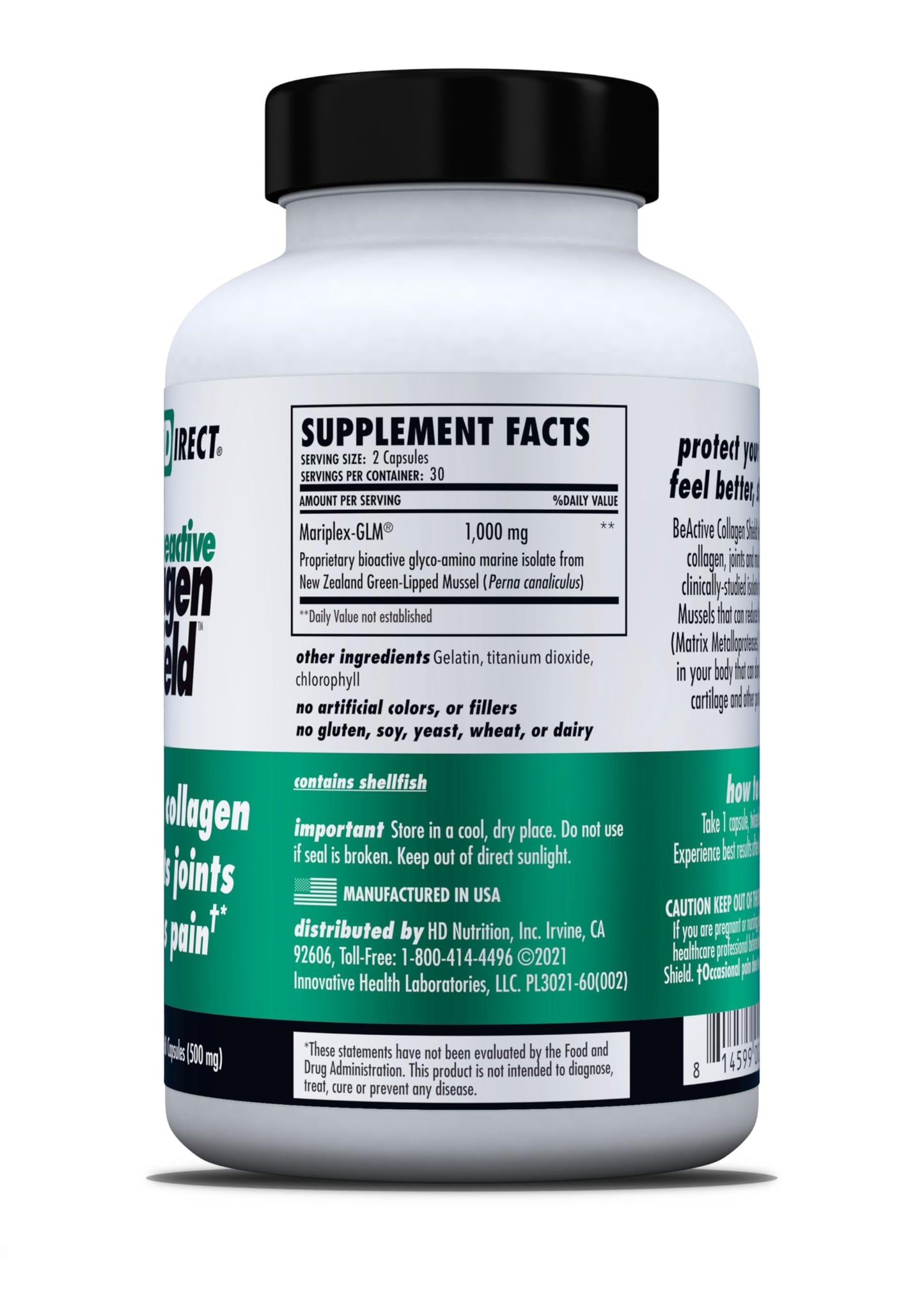 Health Direct BeActive Collagen Shield Capsules, 60 Count