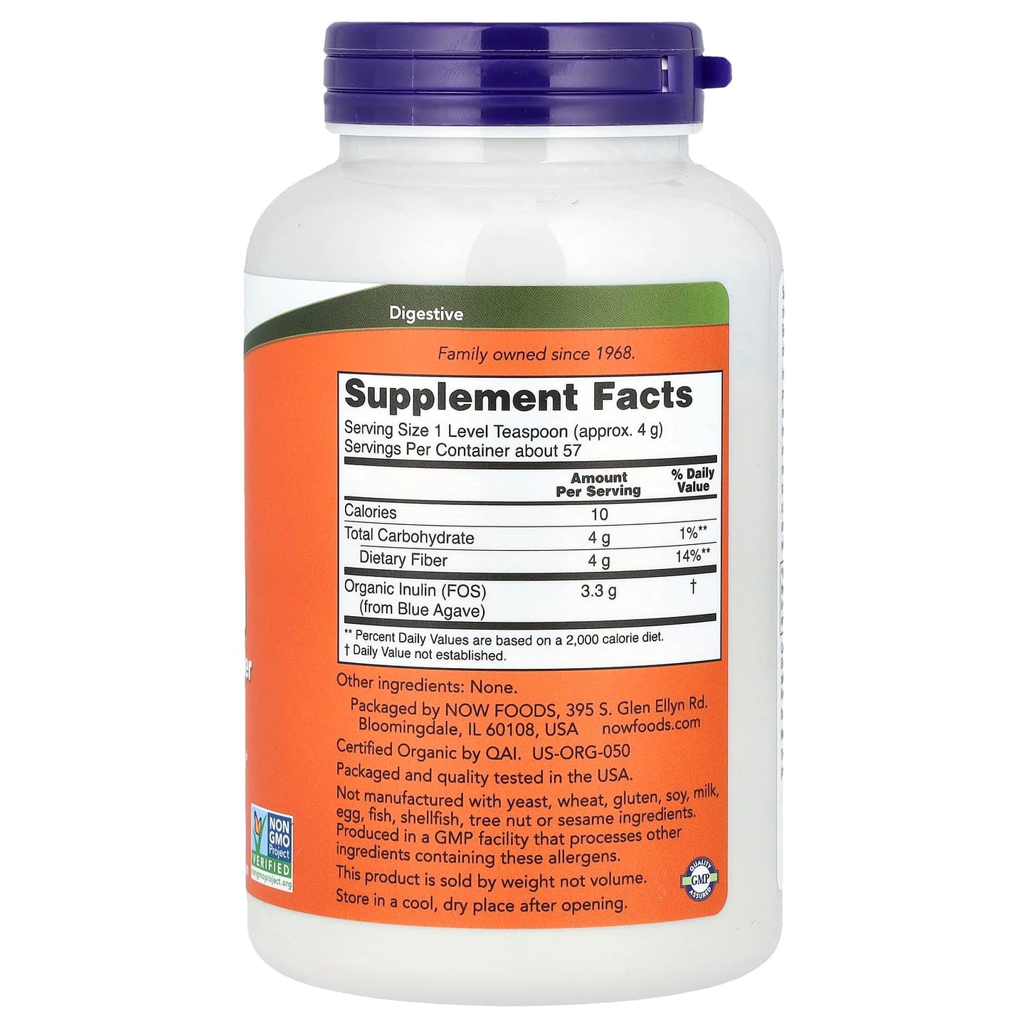NOW Foods Inulin Powder 8 Ounces