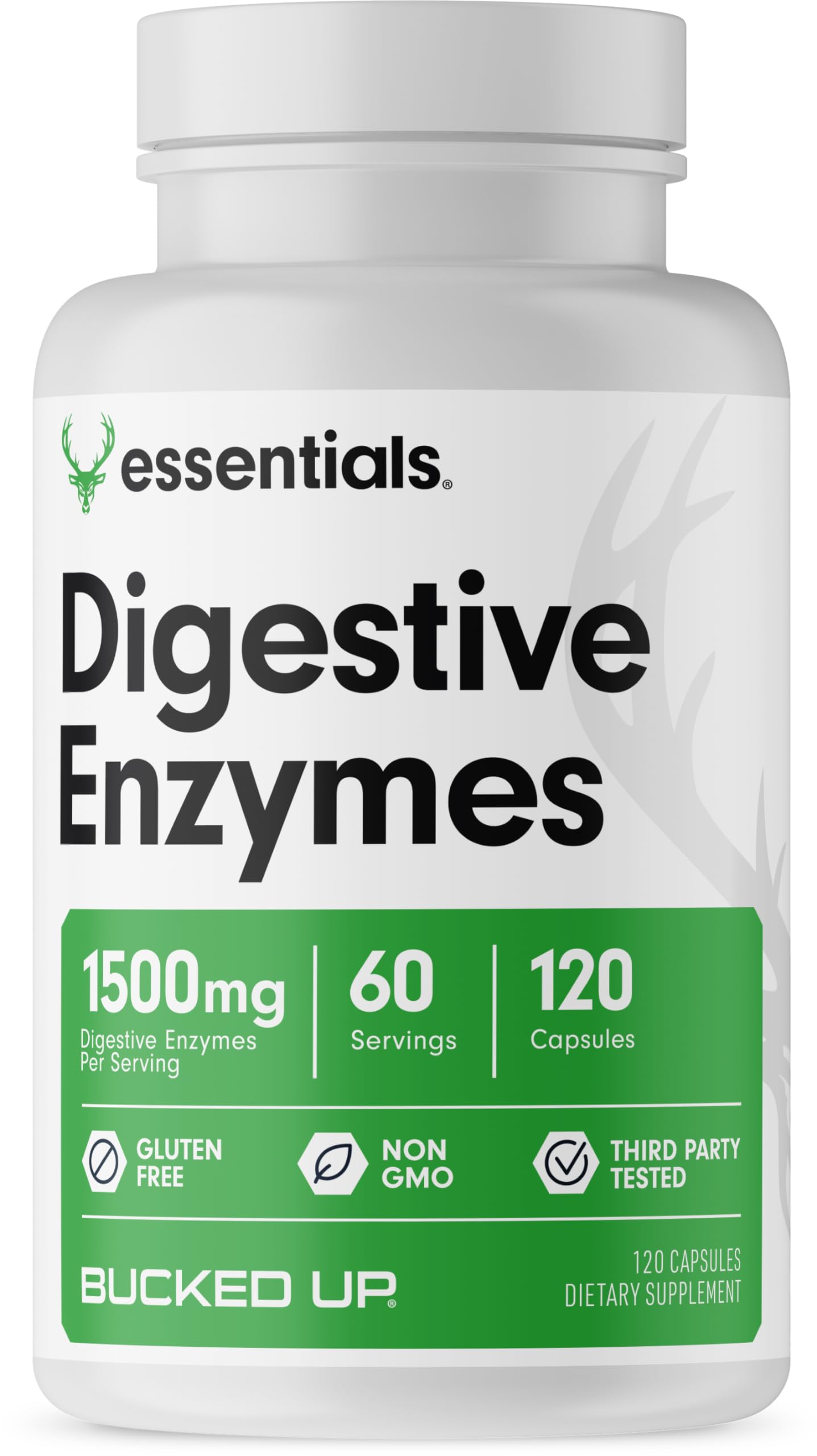 Bucked Up Digestive Enzymes Essentials 120 Capsules