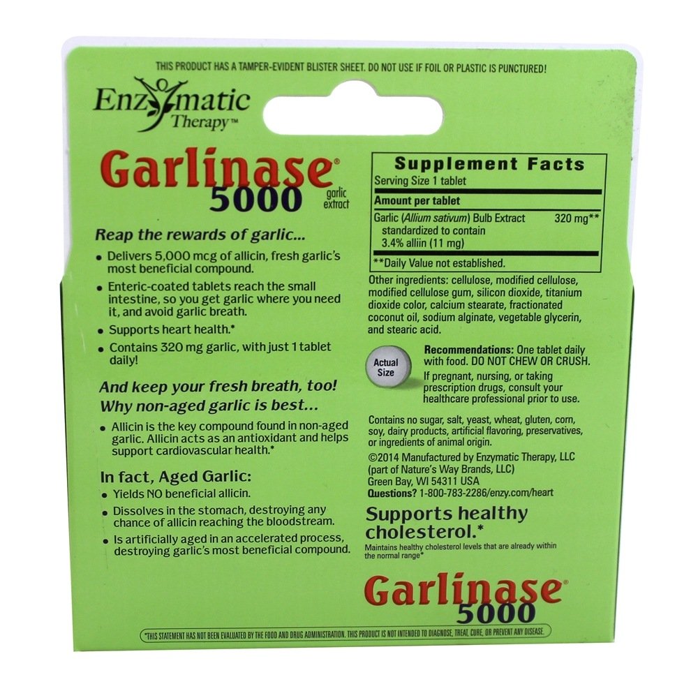 Nature's Way Garlinase Fresh 60 Tablets