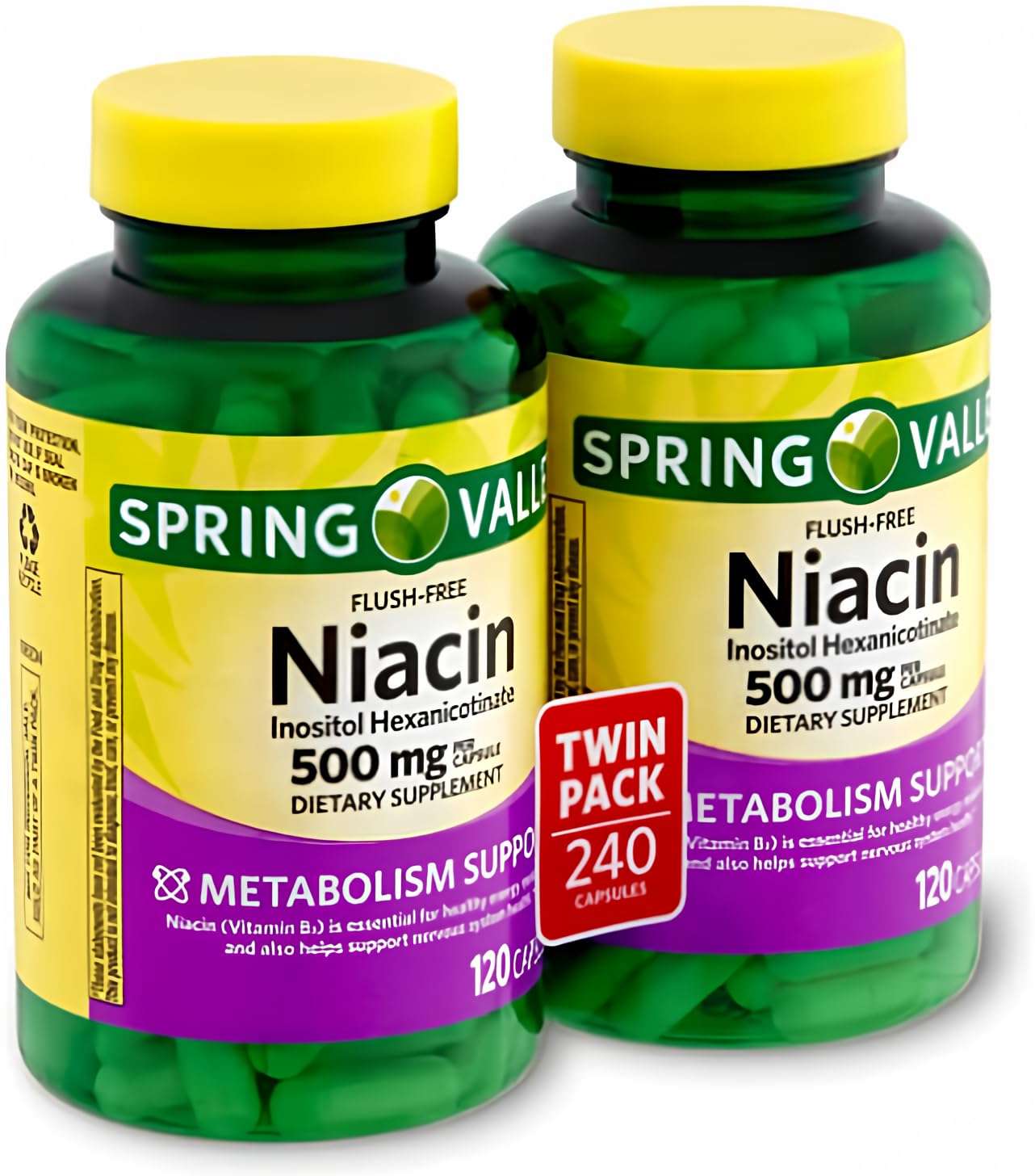 Decatela Flush Free Niacin (B-3) 500 mg Capsules 240