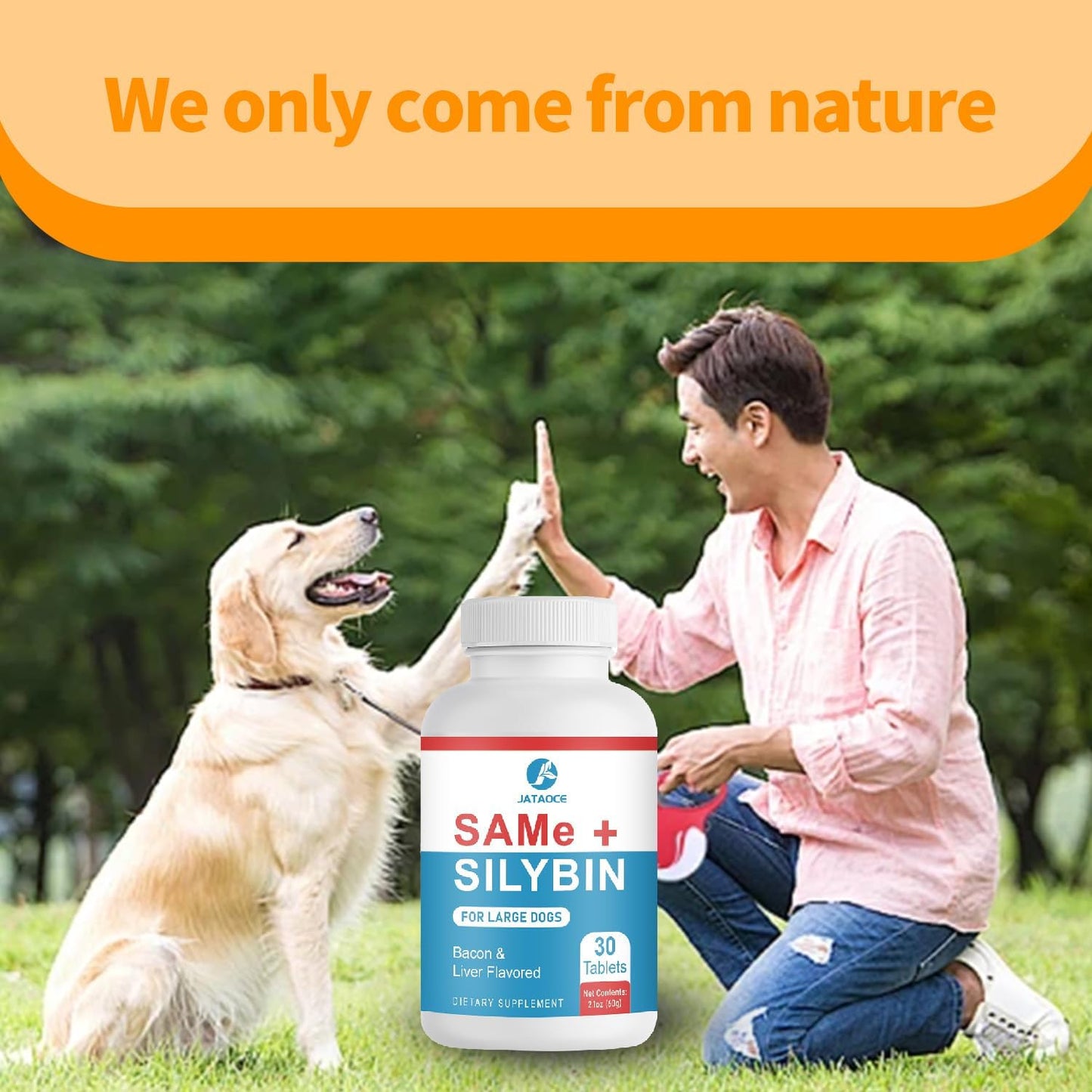 Jataoce S-Adenosyl-L-Methionine Silybin Liver Support for Dogs Tablets 60 Count