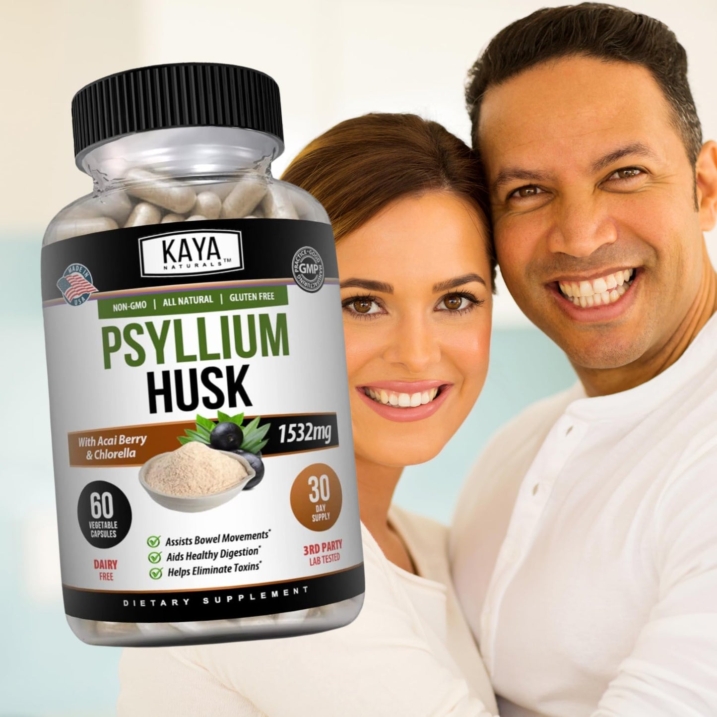 Kaya Naturals Psyllium Husk Capsules 120 Capsules