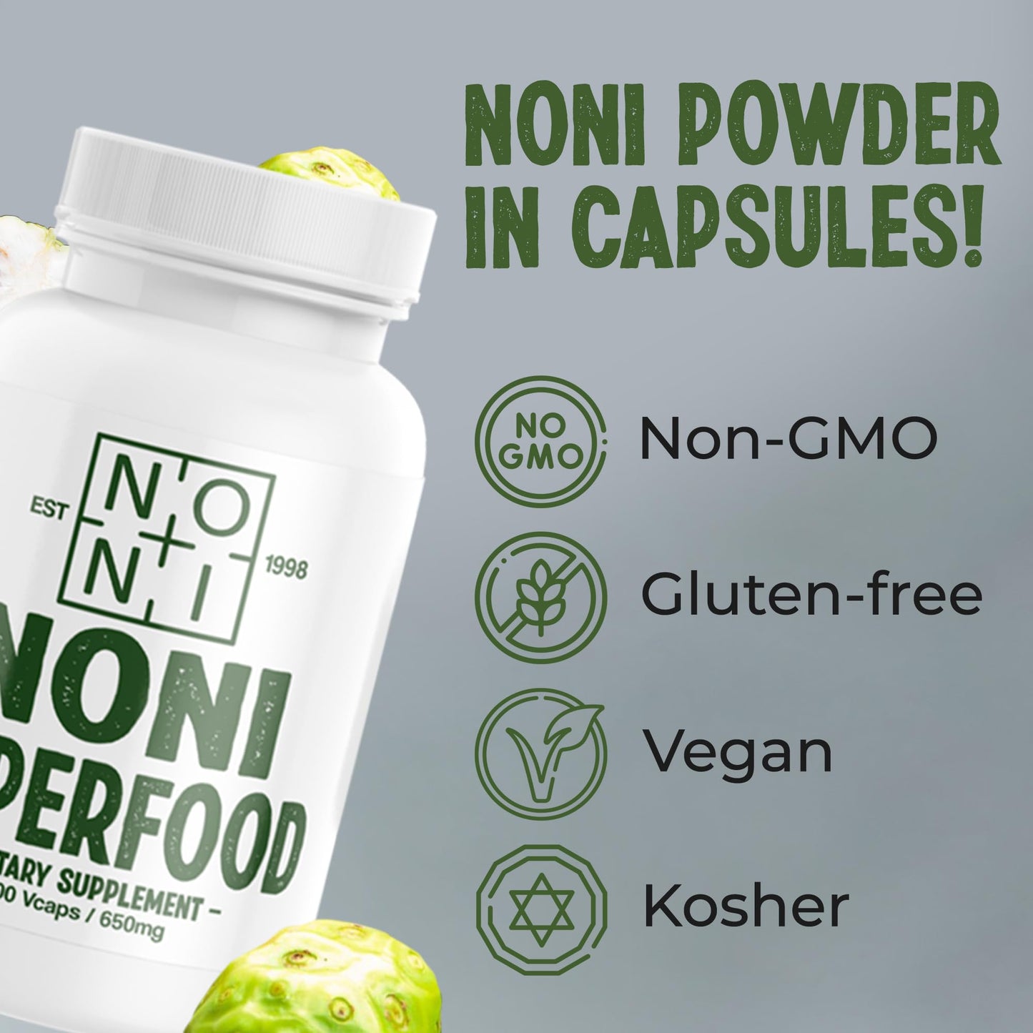 Healing Noni Noni Fruit Powder Softgels 400