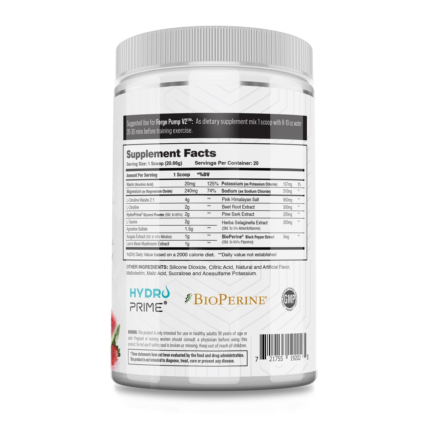 I-Prevail Supplements Forge Pump V2 Non-Stimulant Pre-Workout Nitric Oxide Boosting Powder, 14.96 Ounce