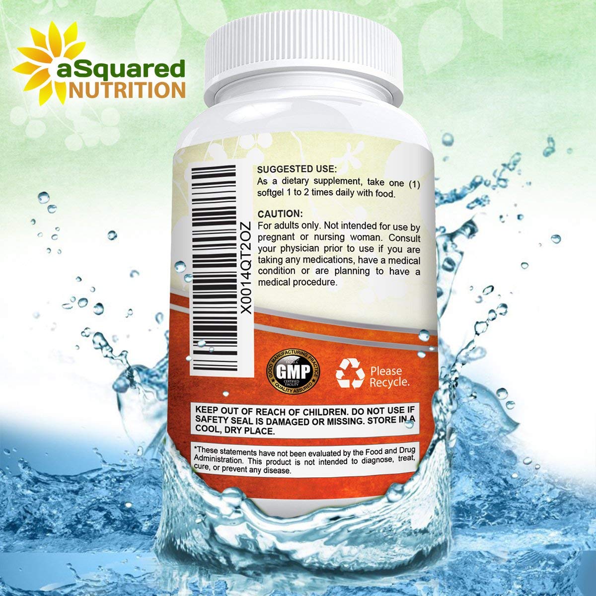 aSquared Nutrition Astaxanthin Supplement Softgels 120