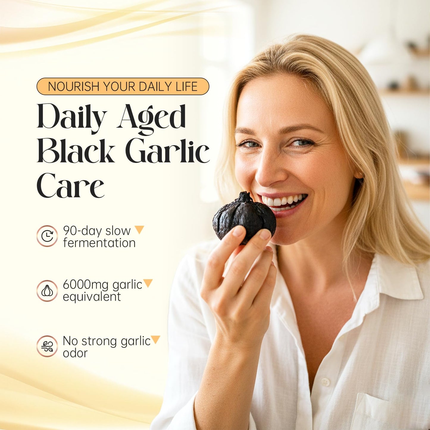 JXlspe Fermented Black Garlic Extract Softgels 300