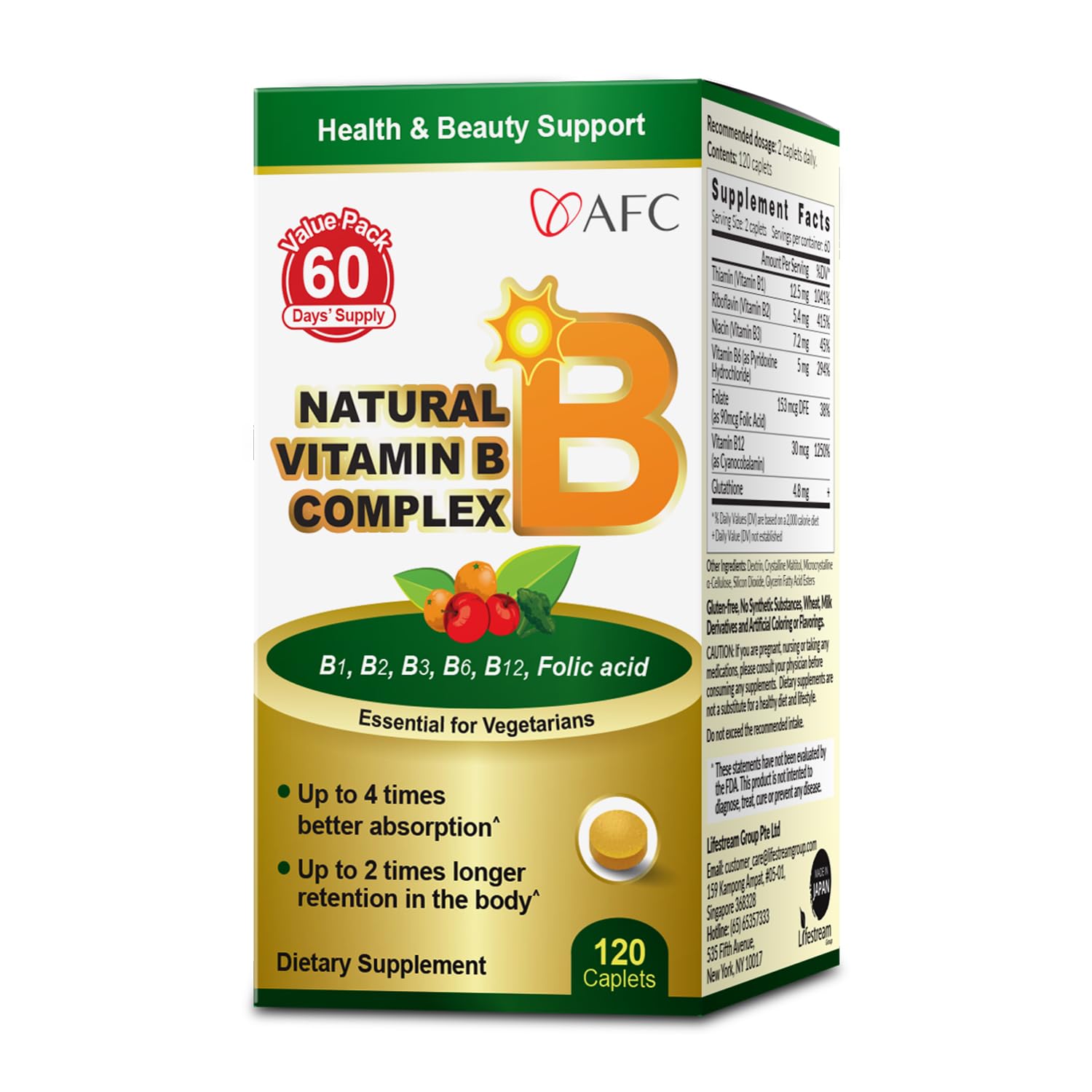 AFC Vitamin B Complex Caplets 120